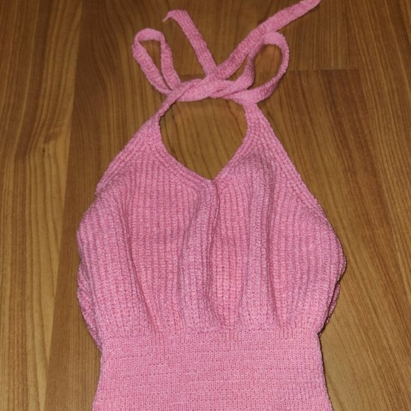 Pink Halter Neck Top Small EUC - Picture 4 of 8